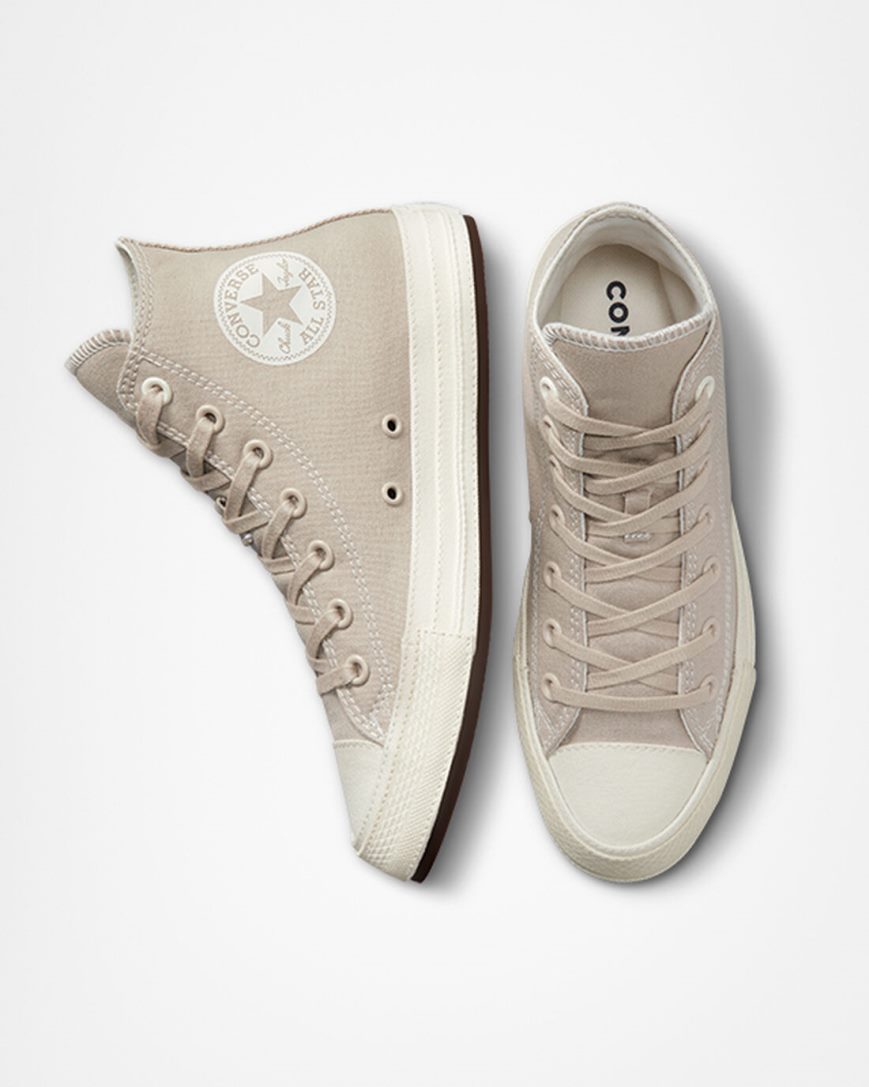 Dámské Boty Vysoké Converse Chuck Taylor All Star Tonal Platene Šedé | CZ QUZT35